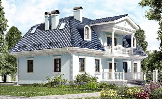 210-004-Л Проект двухэтажного дома с мансардным этажом, уютный дом из твинблока Урюпинск | Проекты домов от House Expert