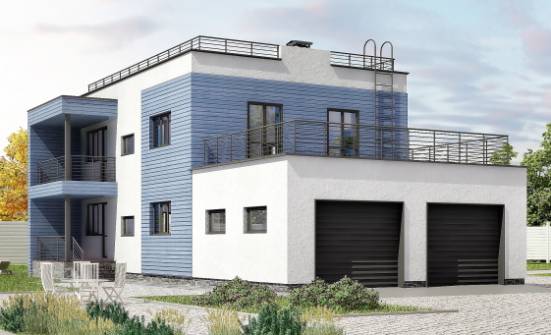 180-012-Л Проект двухэтажного дома и гаражом, классический дом из кирпича Волжский | Проекты домов от House Expert