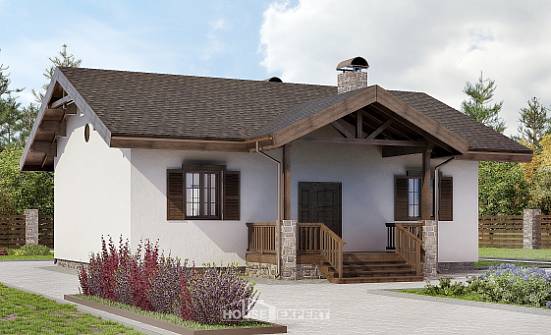 090-002-П Проект одноэтажного дома, бюджетный домик из кирпича Волгоград | Проекты домов от House Expert