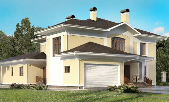 375-002-Л Проект двухэтажного дома и гаражом, современный дом из кирпича Волжский | Проекты домов от House Expert