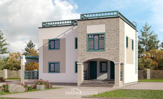 150-010-П Проект двухэтажного дома, компактный дом из кирпича Михайловка | Проекты домов от House Expert