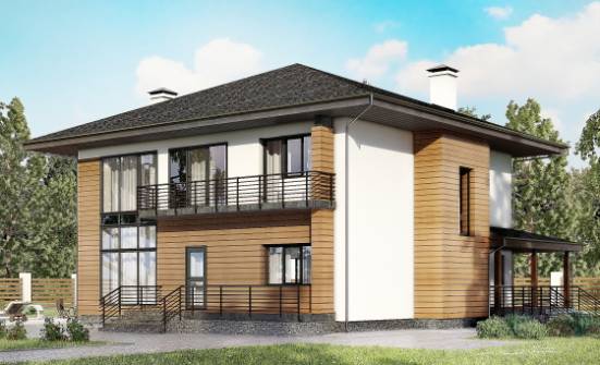 245-001-П Проект двухэтажного дома, красивый дом из бризолита Калач-на-Дону | Проекты домов от House Expert