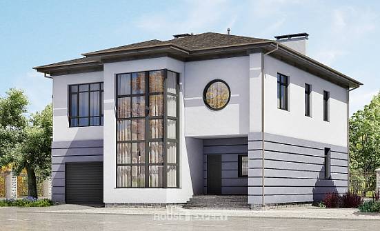 300-006-Л Проект двухэтажного дома, гараж, красивый коттедж из кирпича Фролово | Проекты домов от House Expert