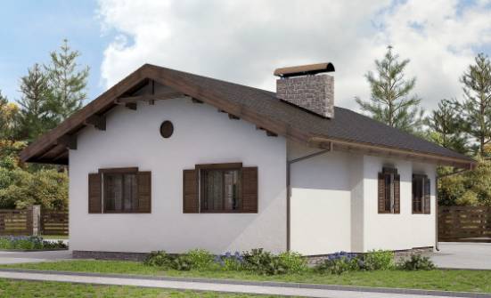 090-002-П Проект одноэтажного дома, бюджетный домик из кирпича Волгоград | Проекты одноэтажных домов от House Expert