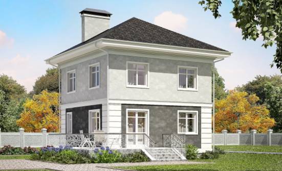 090-003-П Проект двухэтажного дома, доступный загородный дом из керамзитобетонных блоков Котово | Проекты домов от House Expert