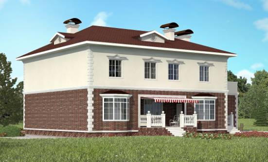 380-001-Л Проект двухэтажного дома, гараж, красивый загородный дом из кирпича Калач-на-Дону | Проекты домов от House Expert