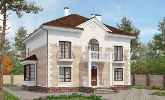 220-008-П Проект двухэтажного дома, современный коттедж из кирпича Волгоград | Проекты домов от House Expert