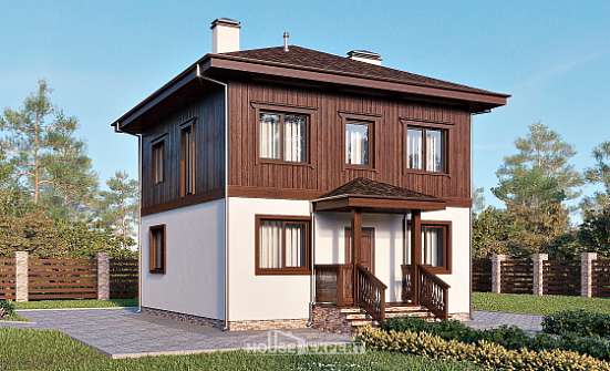 100-006-Л Проект двухэтажного дома, красивый загородный дом из арболита Михайловка | Проекты домов от House Expert