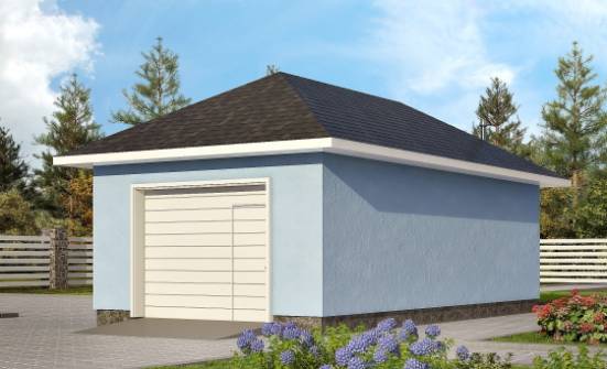 040-001-Л Проект гаража из газобетона Камышин | Проекты одноэтажных домов от House Expert