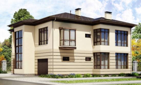 300-006-П Проект двухэтажного дома, гараж, уютный дом из кирпича Фролово | Проекты домов от House Expert