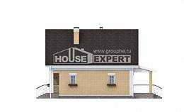 130-004-П Проект двухэтажного дома с мансардой, красивый дом из бризолита Калач-на-Дону, House Expert