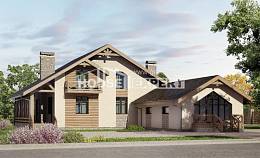 265-001-Л Проект двухэтажного дома с мансардой и гаражом, классический дом из арболита Фролово, House Expert