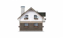 105-001-Л Проект двухэтажного дома с мансардным этажом, доступный дом из газобетона Котово, House Expert
