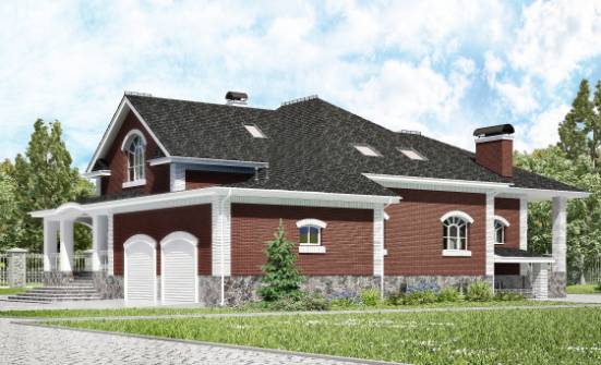 600-001-П Проект трехэтажного дома с мансардой, гараж, красивый коттедж из газосиликатных блоков Урюпинск | Проекты домов от House Expert