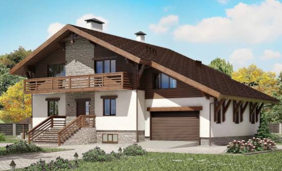 420-001-П Проект трехэтажного дома с мансардой и гаражом, большой домик из кирпича Михайловка | Проекты домов от House Expert