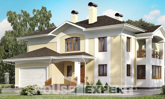 375-002-Л Проект двухэтажного дома, гараж, огромный домик из кирпича Калач-на-Дону, House Expert