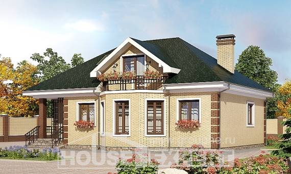 150-013-Л Проект двухэтажного дома мансардный этаж, доступный загородный дом из кирпича Котово, House Expert
