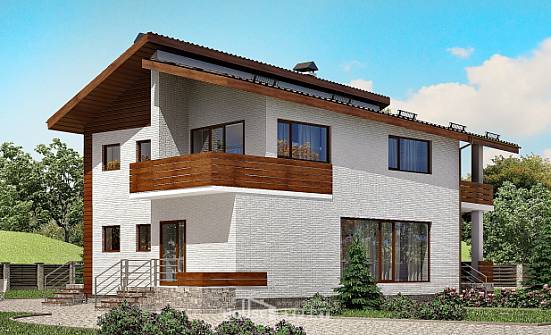 180-009-П Проект двухэтажного дома мансардный этаж, средний домик из кирпича Волжский | Проекты домов от House Expert