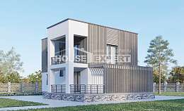 150-017-П Проект двухэтажного дома, бюджетный дом из газобетона Волжский, House Expert