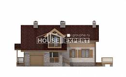 165-002-П Проект двухэтажного дома мансардой и гаражом, доступный домик из керамзитобетонных блоков Фролово, House Expert