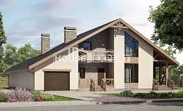 265-001-Л Проект двухэтажного дома с мансардным этажом, гараж, огромный домик из газосиликатных блоков Котово, House Expert