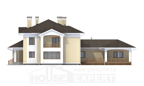 375-002-Л Проект двухэтажного дома, гараж, красивый домик из кирпича Котово, House Expert