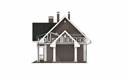 140-003-П Проект двухэтажного дома с мансардой и гаражом, бюджетный загородный дом из газосиликатных блоков Фролово, House Expert