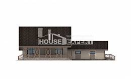 265-001-Л Проект двухэтажного дома мансардой, гараж, уютный коттедж из твинблока Котово, House Expert