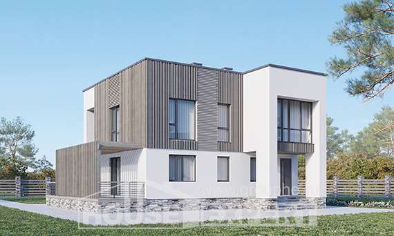 150-017-П Проект двухэтажного дома, красивый загородный дом из бризолита Михайловка, House Expert