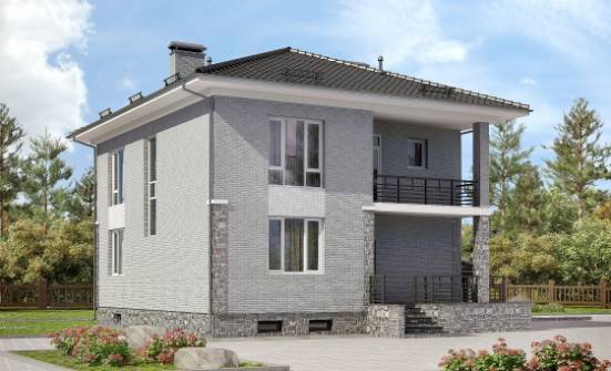 275-004-П Проект трехэтажного дома и гаражом, классический домик из кирпича Калач-на-Дону | Проекты домов от House Expert