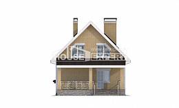 130-004-П Проект двухэтажного дома мансардой, экономичный домик из бризолита Волжский, House Expert