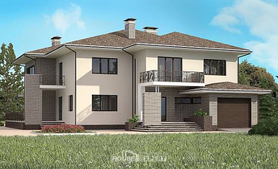 500-001-П Проект трехэтажного дома и гаражом, просторный коттедж из кирпича Камышин | Проекты домов от House Expert