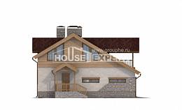 165-002-П Проект двухэтажного дома мансардный этаж и гаражом, современный домик из арболита Волгоград, House Expert