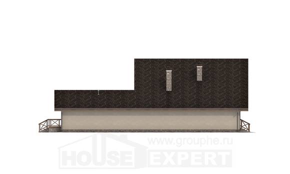 265-001-Л Проект двухэтажного дома с мансардой и гаражом, большой загородный дом из бризолита Фролово, House Expert