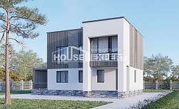 150-017-П Проект двухэтажного дома, бюджетный дом из твинблока Михайловка, House Expert