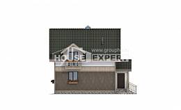 105-001-Л Проект двухэтажного дома с мансардным этажом, уютный загородный дом из керамзитобетонных блоков Волгоград, House Expert