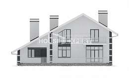 190-008-П Проект двухэтажного дома мансардный этаж и гаражом, современный домик из поризованных блоков Камышин, House Expert