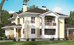 375-002-Л Проект двухэтажного дома, гараж, классический коттедж из кирпича Волжский, House Expert