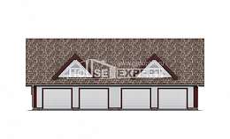 145-002-Л Проект гаража из поризованных блоков Фролово, House Expert