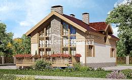 165-002-П Проект двухэтажного дома мансардный этаж, гараж, компактный дом из бризолита Михайловка, House Expert